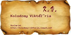 Kolodzey Viktória névjegykártya